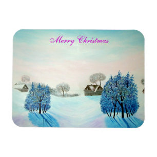 Swiss Opus Blue Christmas Magnet