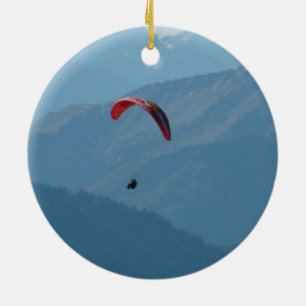 Swiss Paragliding Ceramic Tree Decoration