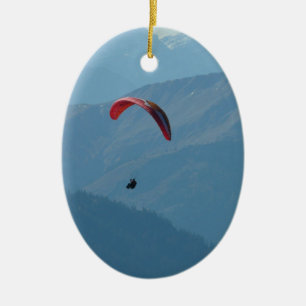 Swiss Paragliding Ceramic Tree Decoration