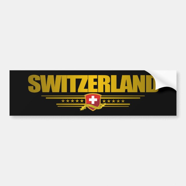 "Swiss pride" Bumper Sticker (Front)