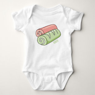 Swiss roll / roll cake cartoon illustration baby bodysuit