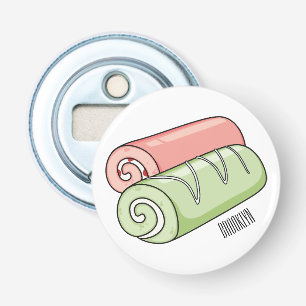Swiss roll / roll cake cartoon illustration  bottle opener