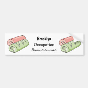 Swiss roll / roll cake cartoon illustration bumper sticker