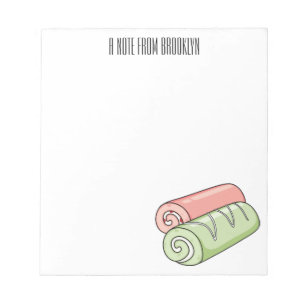 Swiss roll / roll cake cartoon illustration  notepad