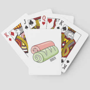 Swiss roll / roll cake cartoon illustration  playing cards