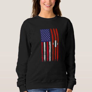 Swiss Roots Half American Flag Patriotic Swiss Sweatshirt
