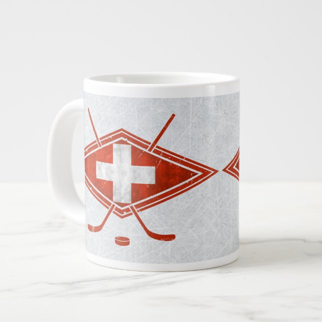 Swiss Schweiz Ice Hockey Flag Mug (Front Left)