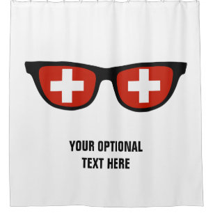 Swiss Shades custom shower curtain