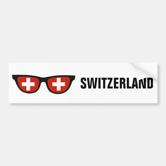 Swiss Shades custom text & colour bumpersticker Bumper Sticker (Front)