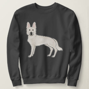 Swiss Shepherd White German Shepherd Cartoon Dog Sweatshirt