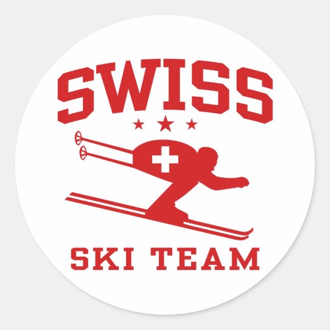 Swiss Ski Team Classic Round Sticker (Front)