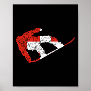 Swiss Snowboarder Switzerland Flag Cool Snowboardi Poster
