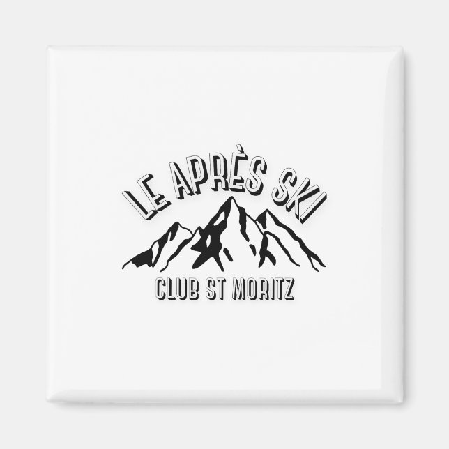 Swiss  snowy slopes magnet (Front)
