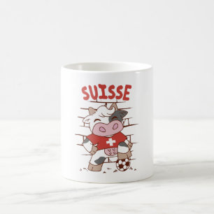 Swiss Soccer Cow Football Fan Switzerland Flag Coffee Mug