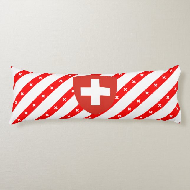 Swiss stripes flag body cushion (Front)