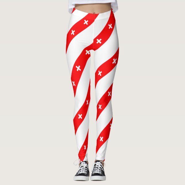 Swiss stripes flag leggings (Front)