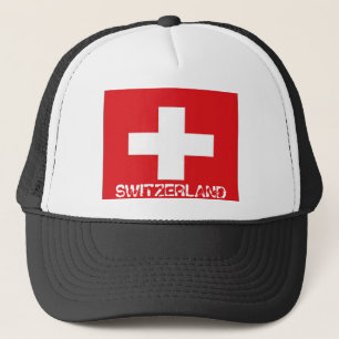 Swiss switzerland flag trucker hat