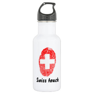 Swiss touch fingerprint flag 532 ml water bottle