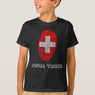 Swiss touch fingerprint flag T-Shirt
