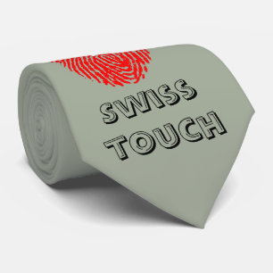 Swiss touch fingerprint flag tie