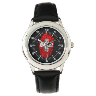 Swiss touch fingerprint flag watch