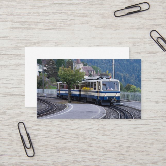 Swiss Train Business Card (Front/Back In Situ)