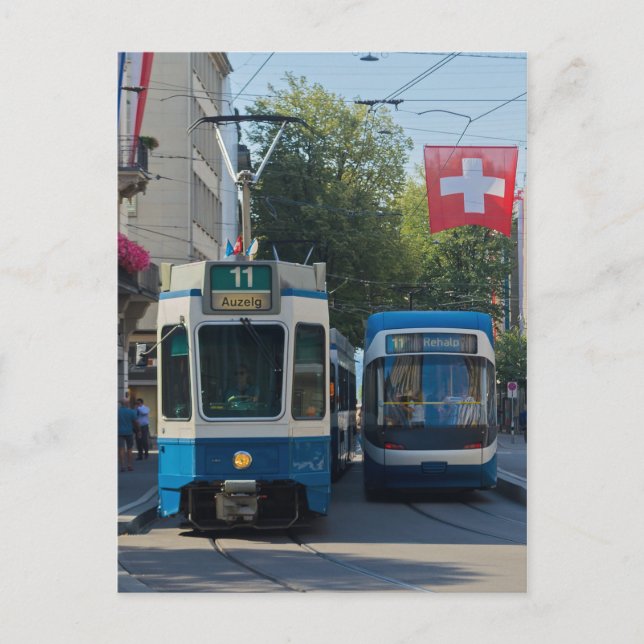 Swiss Trams Postcard (Front)