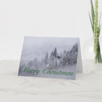 Swiss Winter Merry Christmas Blank Card