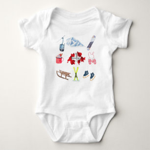 Swiss Winter Travel Combo   Baby Bodysuit