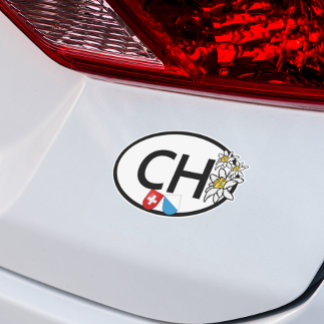 Swiss & Zürich Flags | Edelweiss Flowers | Oval