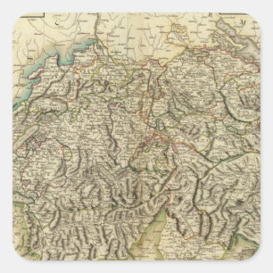 Swisserland  -Switzerland Atlas Map Square Sticker