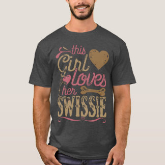 Swissie Swiss Mountain Dog Gift Dogs vintage girl T-Shirt