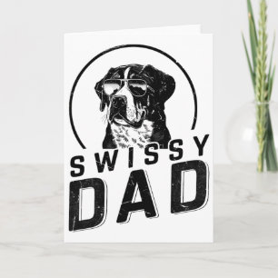 Swissy Dad Dog Owner Gifts For Men Funny Dog Dad C Card