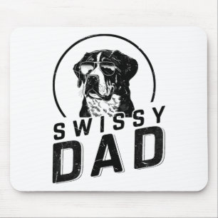 Swissy Dad Dog Owner Gifts For Men Funny Dog Dad C Mouse Pad