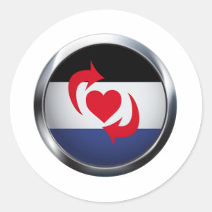 SWITCH PRIDE MEDALLION CLASSIC ROUND STICKER