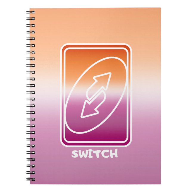 Switch Style Lesbian Flag Notebook (Front)