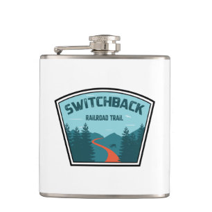 Switchback Railroad Trail Hip Flask
