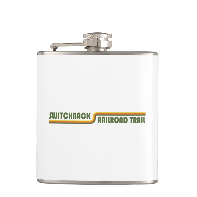 Switchback Railroad Trail Hip Flask (Front)