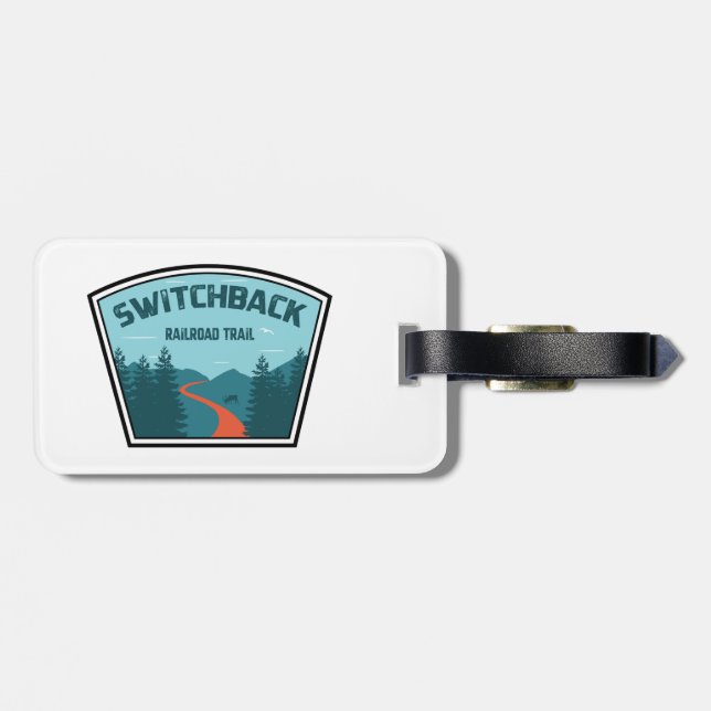 Switchback Railroad Trail Luggage Tag (Back Horizontal)