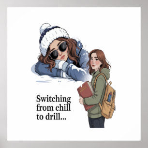 Switching from chill to drill poster