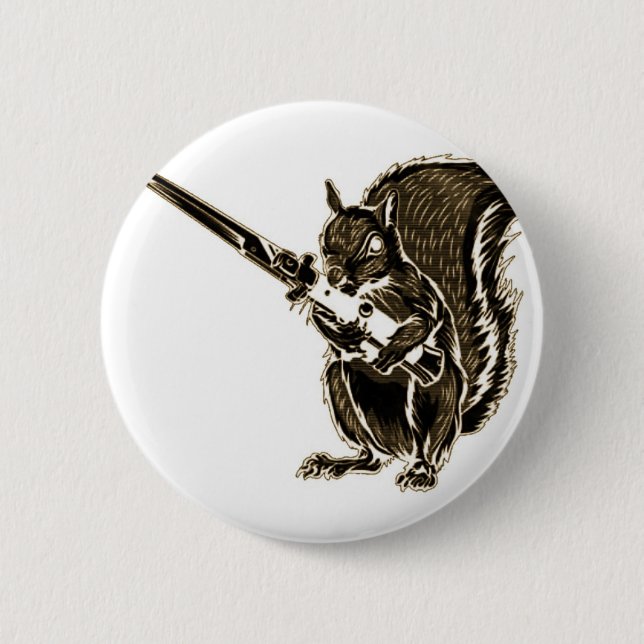 Switchy the Squirrel 6 Cm Round Badge (Front)