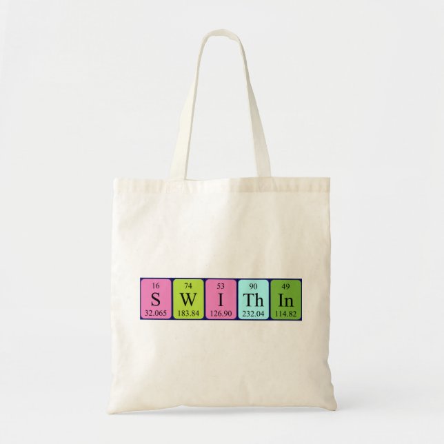 Swithin periodic table name tote bag (Front)
