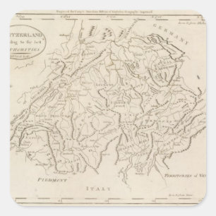 Switzerland 12 square sticker