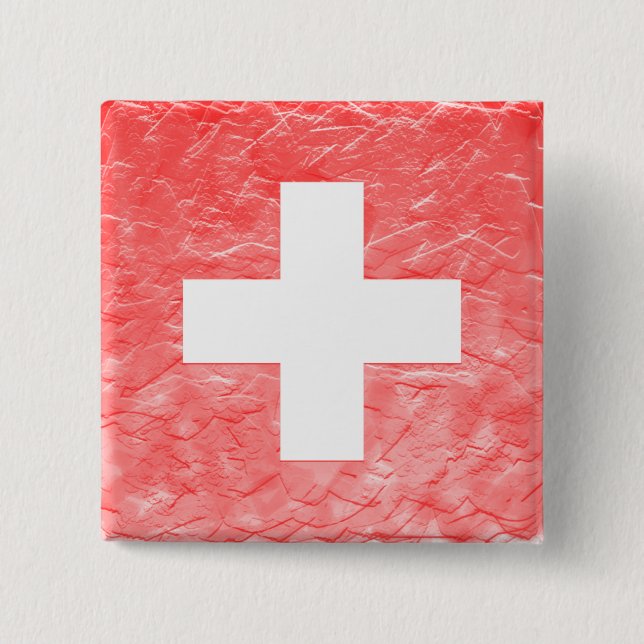 Switzerland 15 Cm Square Badge (Front)