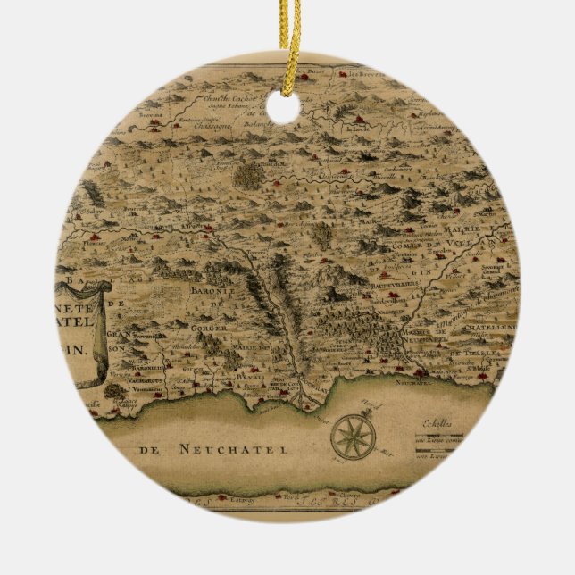 Switzerland 1700 ceramic ornament (Front)