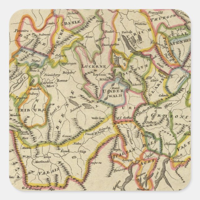 Switzerland 18 square sticker (Front)