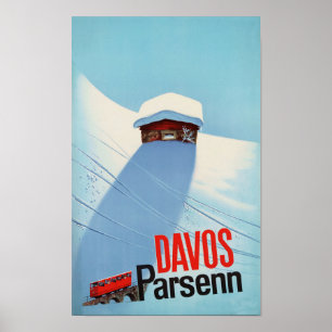 " Switzerland: 2022/today - Davos Parsenn Travel Poster