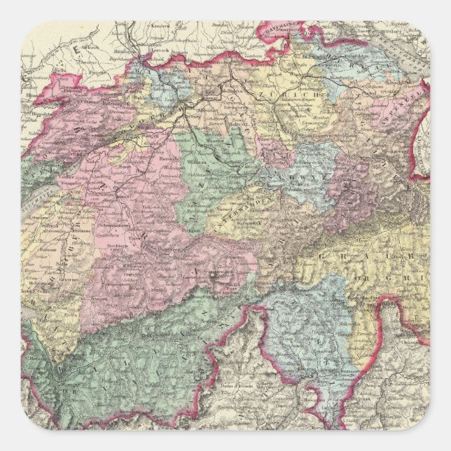 Switzerland 4 square sticker (Front)