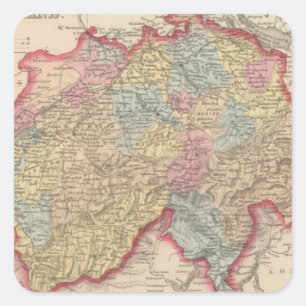 Switzerland 6 square sticker