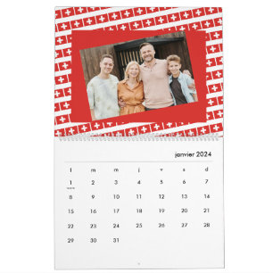 Switzerland   Add Your Photo Swiss Flag 2025 Calendar
